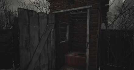 Resident Evil Village Large Crystal in the Outhouse Behind the House with the Red Chimney