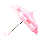 Pink Shiny-Bows Parasol Image