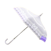 ACNH - White Shiny-Bows Parasol Image