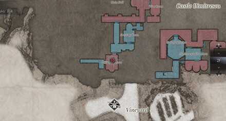 Resident Evil Village Crystal Fragment in the Hall of Pleasure Map