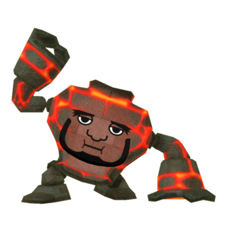 Miitopia Burning Teammate Golem