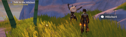 Genshin - Mimi Tomo Day 4 Location 1 - Talk to the Friendly Hilichurl