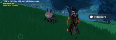 Genshin - Mimi Tomo Day 4 Location 2 - Talk to the other Hilichurl