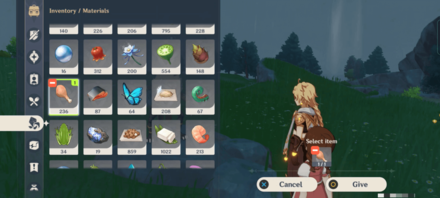 Genshin - Mimi Tomo Day 6 Location 1 - Give an Item to the Hilichurl