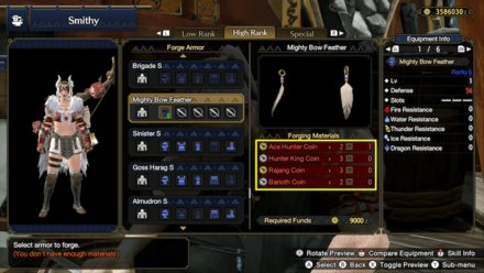 Monster Hunter Rise - Tickets and Coins Used to Forge Weapons and Armors.png