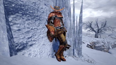 MH Rise - Using the Wall pose 01