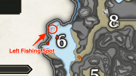MH Rise - Shrine Ruins Area 6 Left Fishing Spot