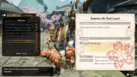 MH Rise - Endemic Life: Rock Lizard Request