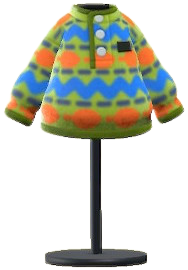 Printed Fleece Sweater Image