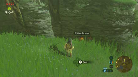 Hylian Shroom by rock ledge