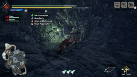 MH Rise - Gracium Mining Outcrop 6.1 can be found in a small space by dismounting from your palamute