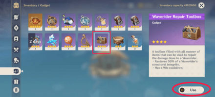 Genshin - Use the Item