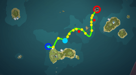 Genshin - Fishy Sea Breeze Course Route