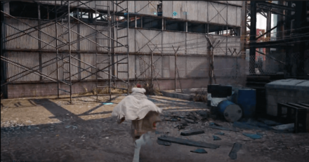 Climb the Ladder Outside the Abandoned Factory