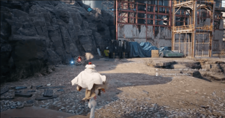 Ladder to the Right of the Robed Man