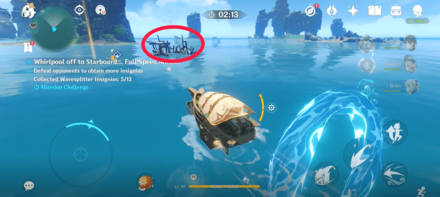 Genshin - Whirlpool off to Starboard Day 3 - Going Through Water Girdles Might Miss Towers