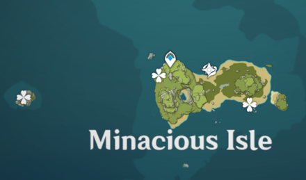 Genshin - Sea Ganoderma - Minacious Isle map