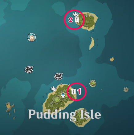 Genshin - Pudding Isle Painted Wall Locations