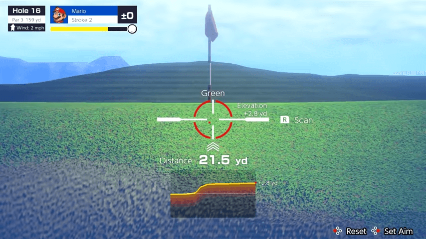 Mario Golf Range Scan Function