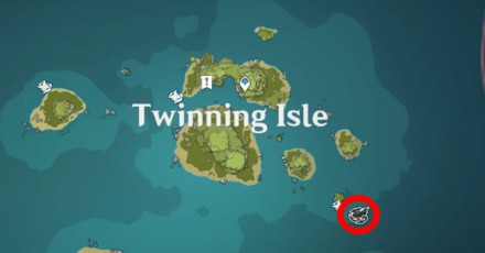 Genshin - Rough Water Rush Course Location