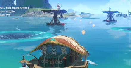 Genshin - Rough Water Rush - Enemies and Whirpools