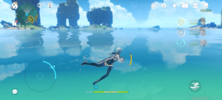 Genshin - Get Bubble Through Swimming