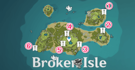 Genshin - Broken Isle Painted Wall Locations