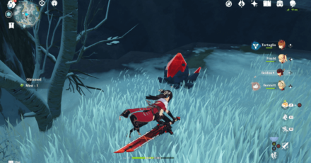 Genshin - In The Mountains - Collect Scarlet Quartz