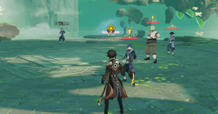 Genshin - Follow the path until you reach some Treasure Hoarders