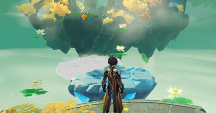 Genshin - Cross the stone platforms at the right time