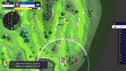 Mario Golf Bonny Greens Hole 1