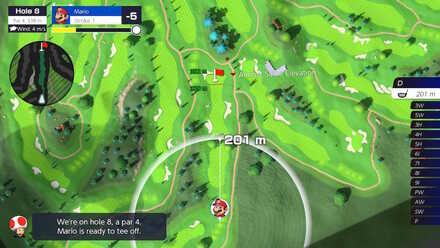 Mario Golf Bonny Greens Hole 8