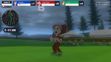 Mii Character Bogey animation