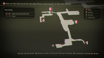 Kikuchiba Upper-Level Construction Site Floor 1 Data Spots