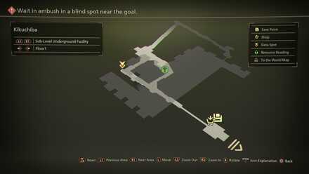 Sub-Level Underground Facility Floor 1 Mapped Items