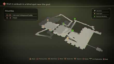 Sub-Level Underground Facility Floor 2 Mapped Items