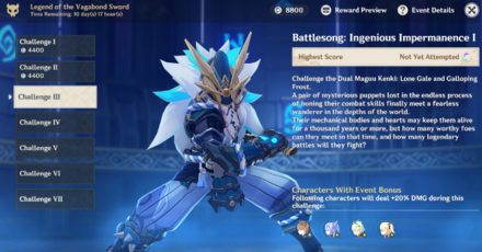 Genshin - Legend of the Vagabond Sword - Dual Maguu Kenki