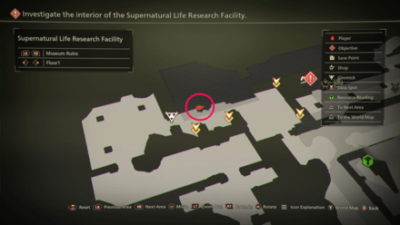 Museum Ruins Floor 1 Key Card No. 3 Location