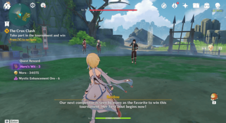 Genshin - The Crux Clash - Defeat Jinyou in a Duel