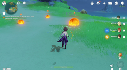 Genshin - The Crux Clash - Defeat the Nearby Pyro Slimes