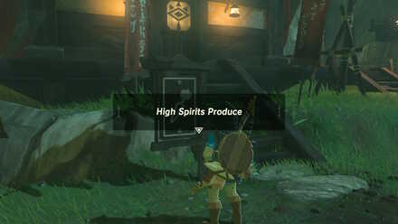 Kakariko Village High Spirits Produce Sign