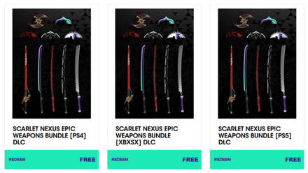 Scarlet Nexus - Epic DLC Weapons Pack All Platforms