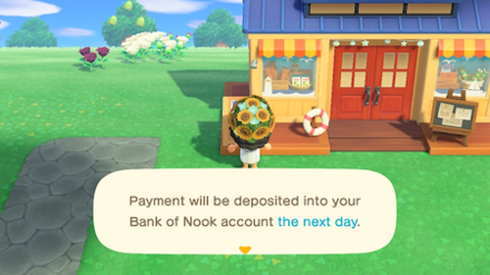 ACNH - A resident learns how payment from the Drop-Off Box works