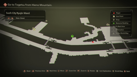 Suoh City Ryujin Ward Mapped Items