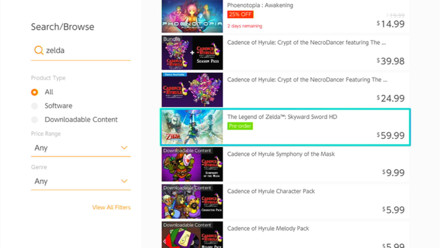 How to Preload - Select The Legend of Zelda Skyward Sword HD