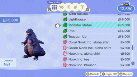 ACNH - Nook Stop - Monster Statue