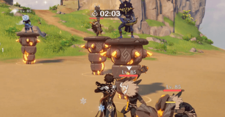 Genshin - Bring Geo or Claymore Characters