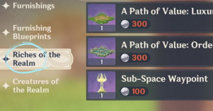 Genshin - Available in the Realm Depot