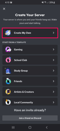 Pokemon UNITE - How to Create a Discord Server - Select Create My Own