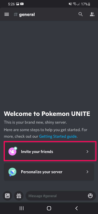 Pokemon UNITE - How to Invite Friends to Your Server - Select Invite Your Friends